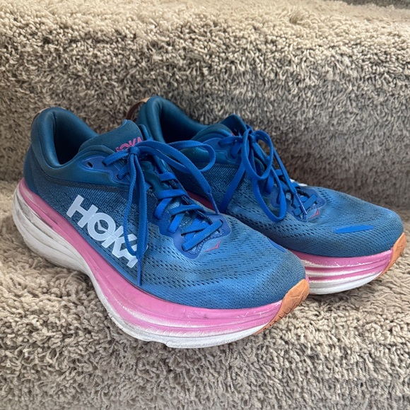 Hoka Shoes - Hoka Women's Athletic Shoes in Blue and Pink